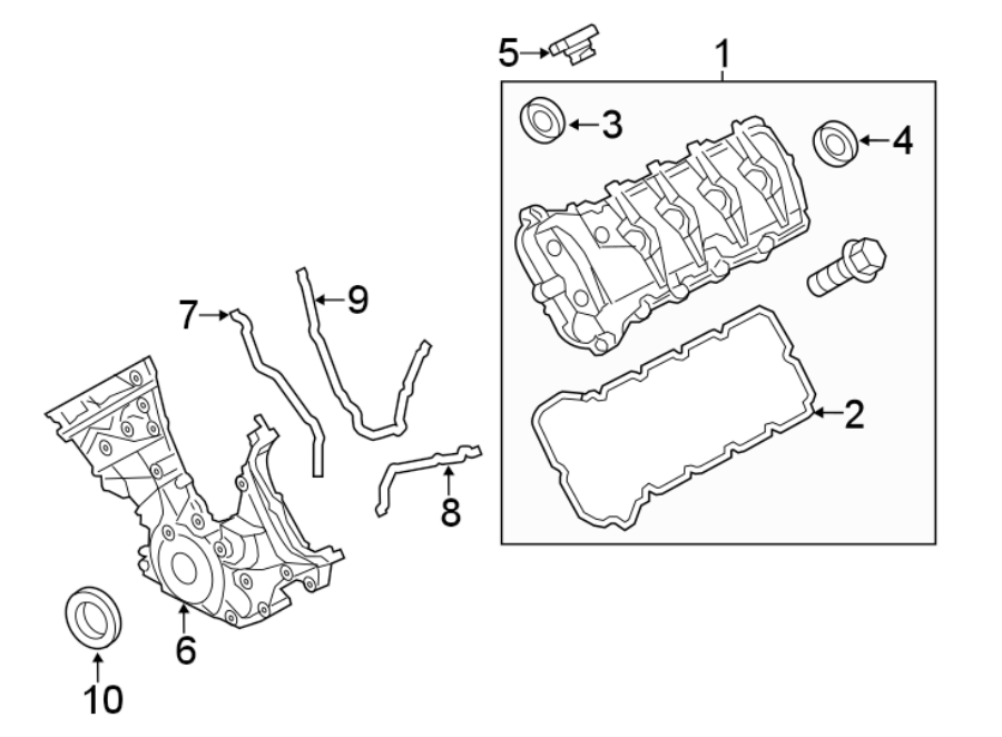 2016 Ford Mustang Engine Timing Cover Gasket (Front) - BR3Z6020B