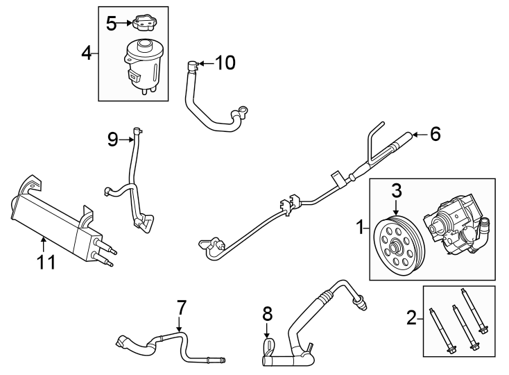 2020 ford Transit Connect Power steering pump reservoir. Power steering ...