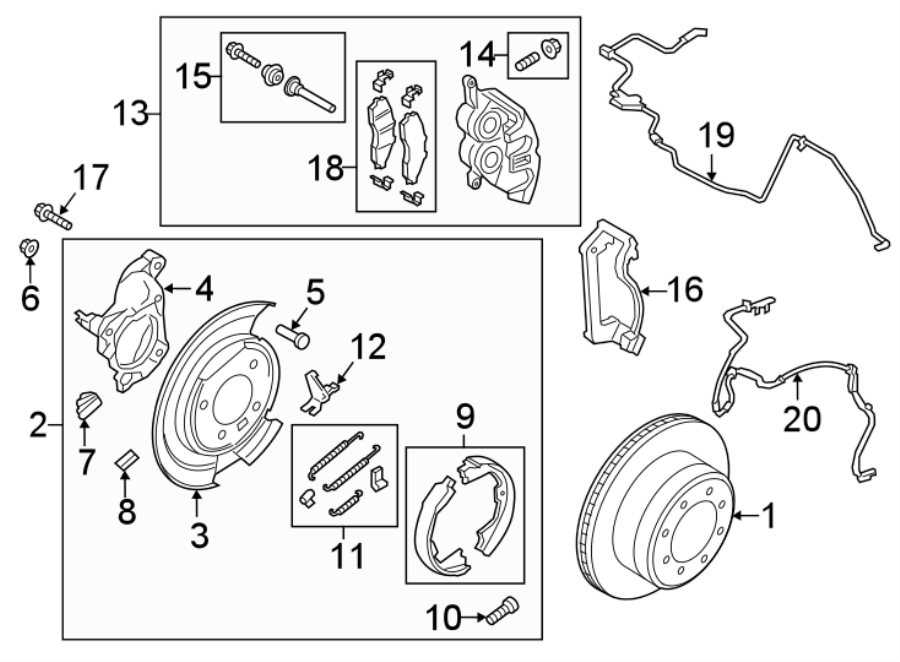 2020 Ford F 350 Super Duty Caliper Disc Brake Kit Housing